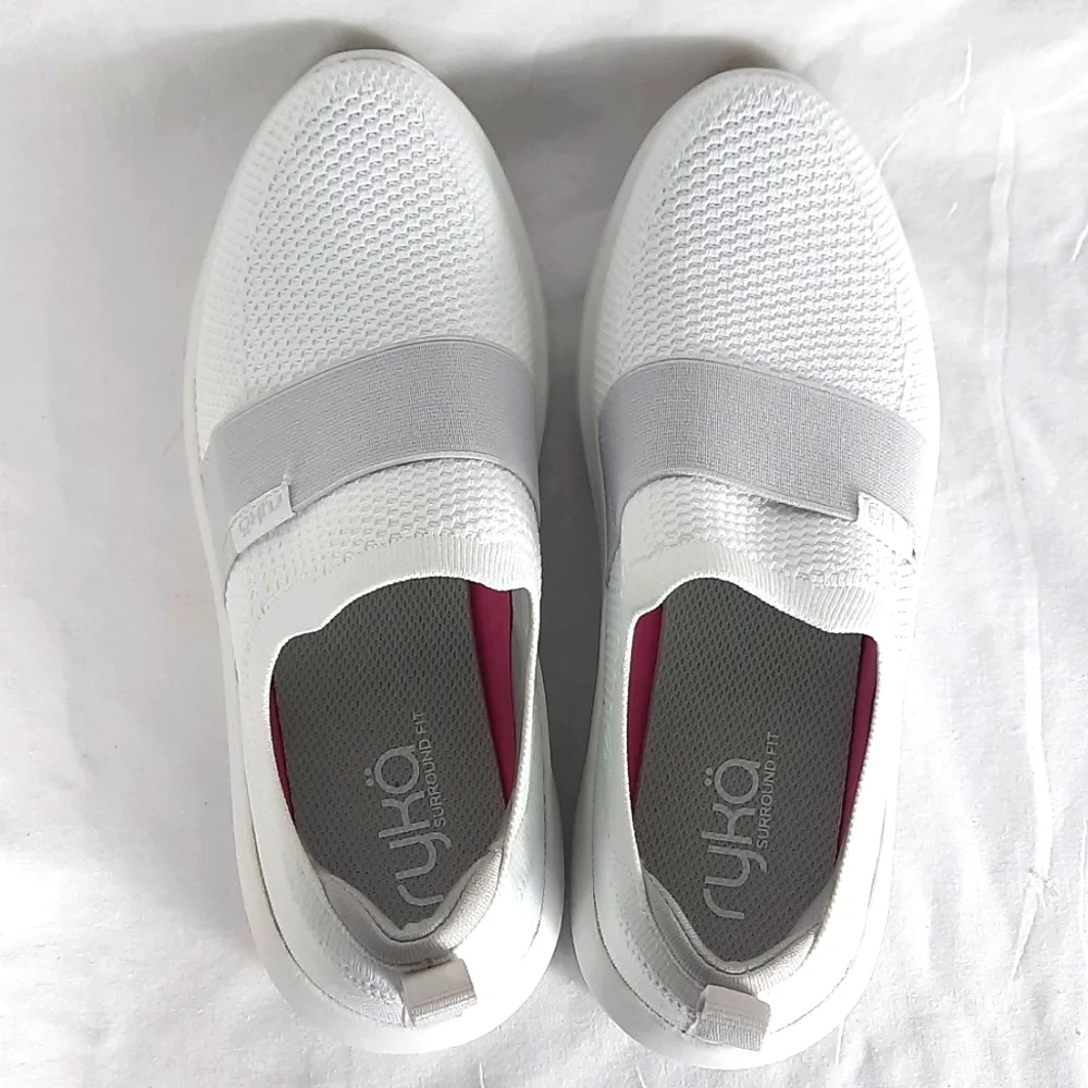 Ryka Astrid Knit Womens Shoes Size 6.5 M White Sneakers Surround Fit Stretch - Picture 7 of 13